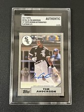 Tim Anderson 2022 Topps Platinum 1/1 Auto 1987 Design SGC Authentic White Sox