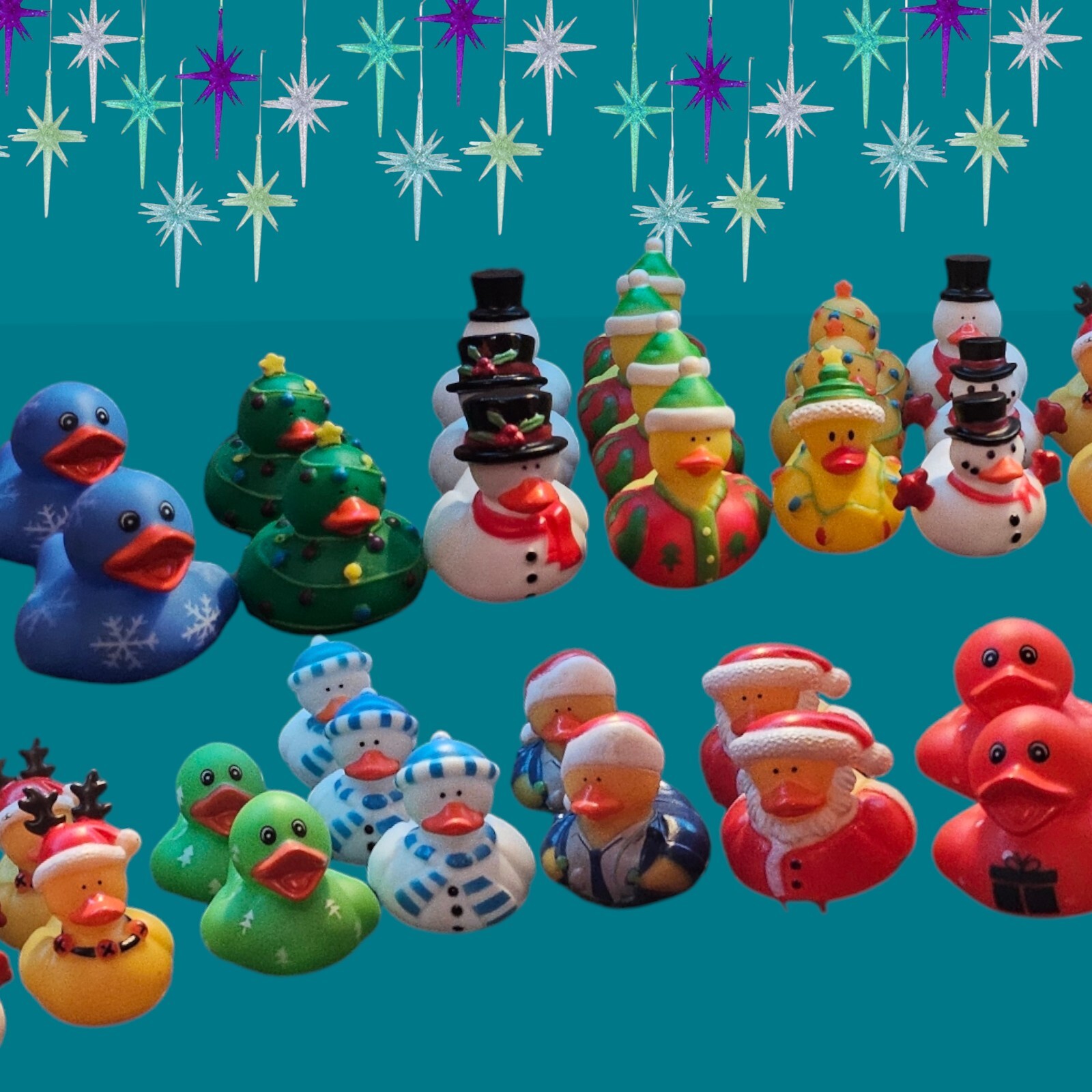 BUNDLE O' HOLIDAY RUBBER DUCKIES!  Christmas Stocking Stuffers Set Of 30