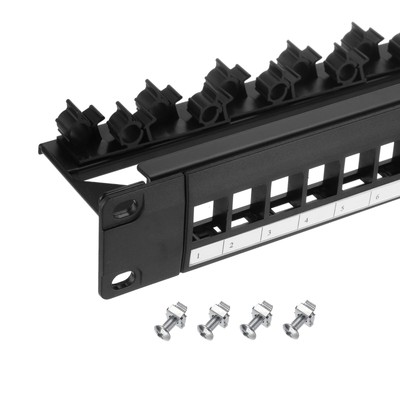 1U Blank Key Stone Network 24-Port Patch Panel 19inch Rack & Wall Mountable P...