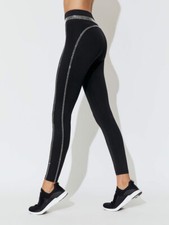 Adam Selman Sport Carbon38 Silver Crystal Racer Leggings NWT size M