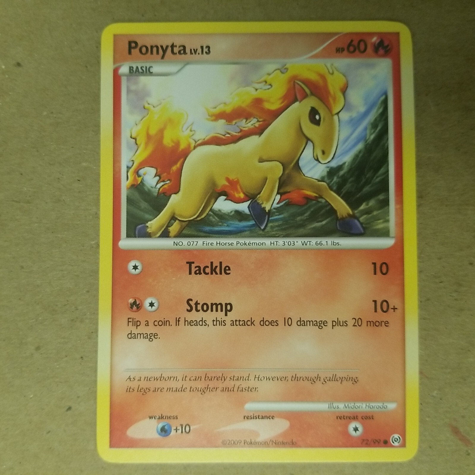 Ponyta 72/99 - Common - Platinum Arceus - POKEMON CARD - NM/M
