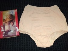 NOS Vtg Exquisite Form Magic Lady Sports Brief Off White Nylon Spandex Sz 2X