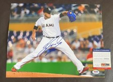 Jose Fernandez Signed Autographed 11x14 Photo Psa/Dna Coa Miami Marlins Auto #16
