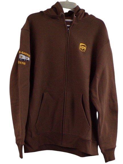 UPS Wilkes-Barre Feeders Super Heavyweight Full Zip Hooded Sweatshirt XL New