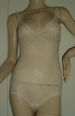 VINTAGE BODY PIZZO BIANCO UPIM SEXY LINGERIE INTIMO