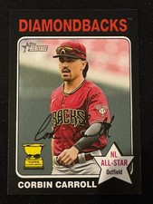 2024 Topps Heritage Corbin Carroll #372 Diamondbacks Black Border Parallel - NM