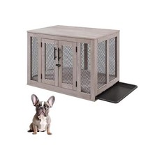 unipaws Dog Crate Furniture, Wooden Dog Kennel for Medium Breed, Indoor Decor...