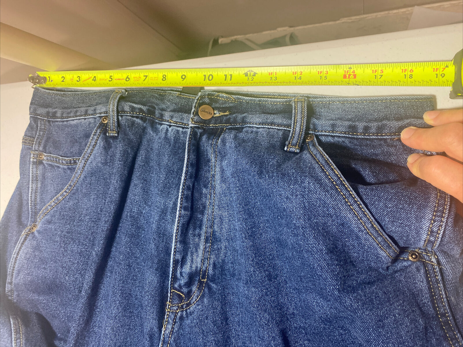 Stanley Cotton Lined Jeans Mens 38x30 Blue Denim … - image 12