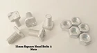 Greenhouse Bolts & Nuts 11mm SQUARE Head Aluminium Bolts For Greenhouse