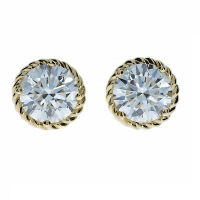 14Kt Gold Ct Lab Grown Diamond Earrings