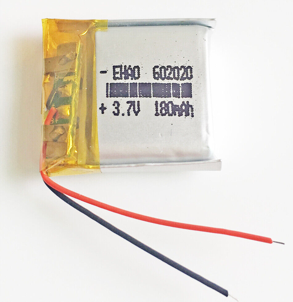 3.7V 180mAh Lipo Polymer Rechargeable Battery For MP3 MID Bluetooth GPS 602020