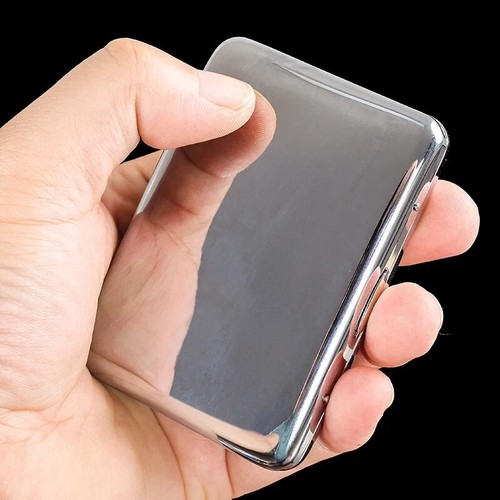 Men's Stainless Steel Cigarette Case Holder Portable Heavy Duty for Travel Gift - Picture 10 of 26