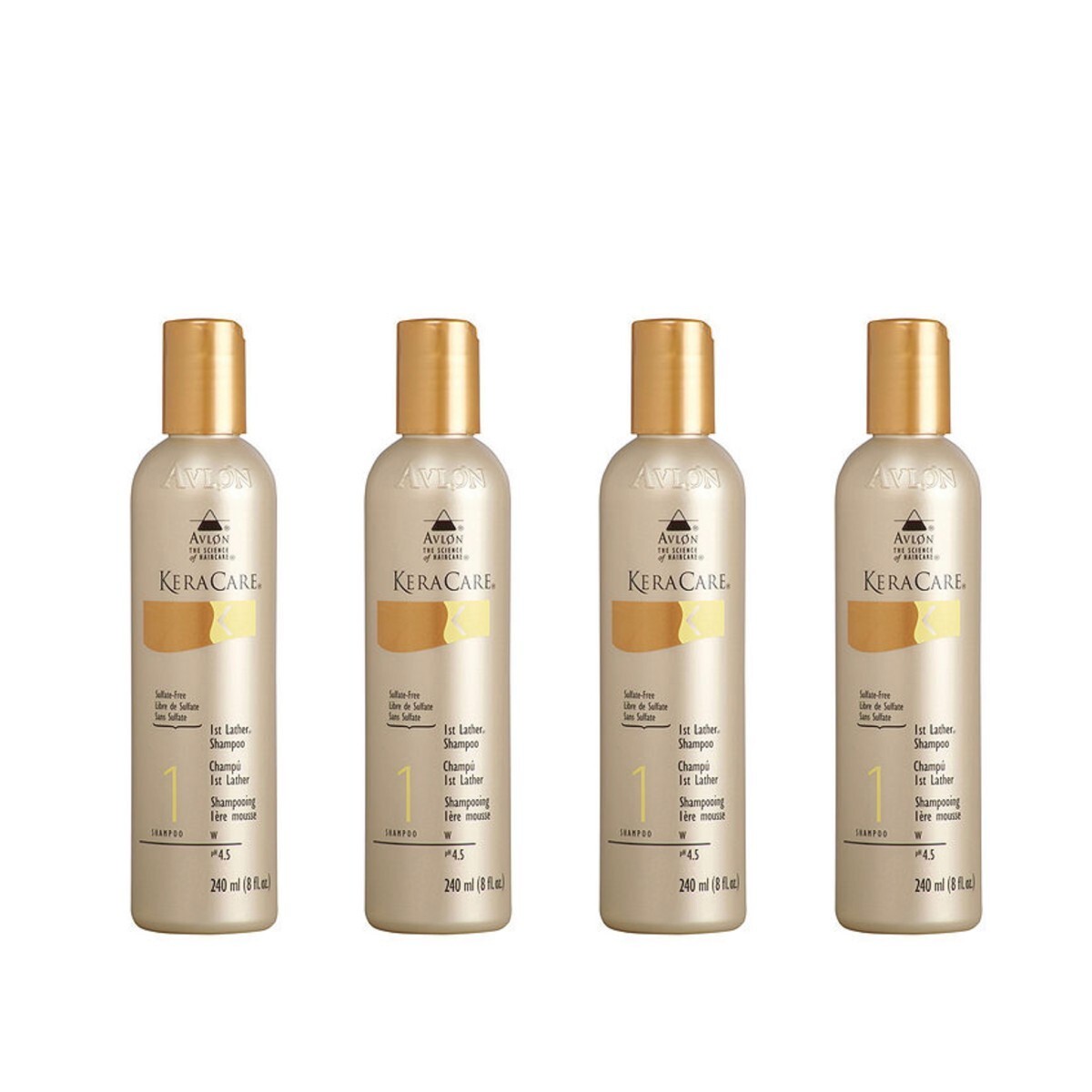 KeraCare 1-й пенящийся шампунь без сульфатов от Avlon для мужчин - 8 унций (упаковка из 4 штук)