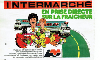 Werbung Advertising 03 24 1973 Intermarché 120LKW 30T Frische
