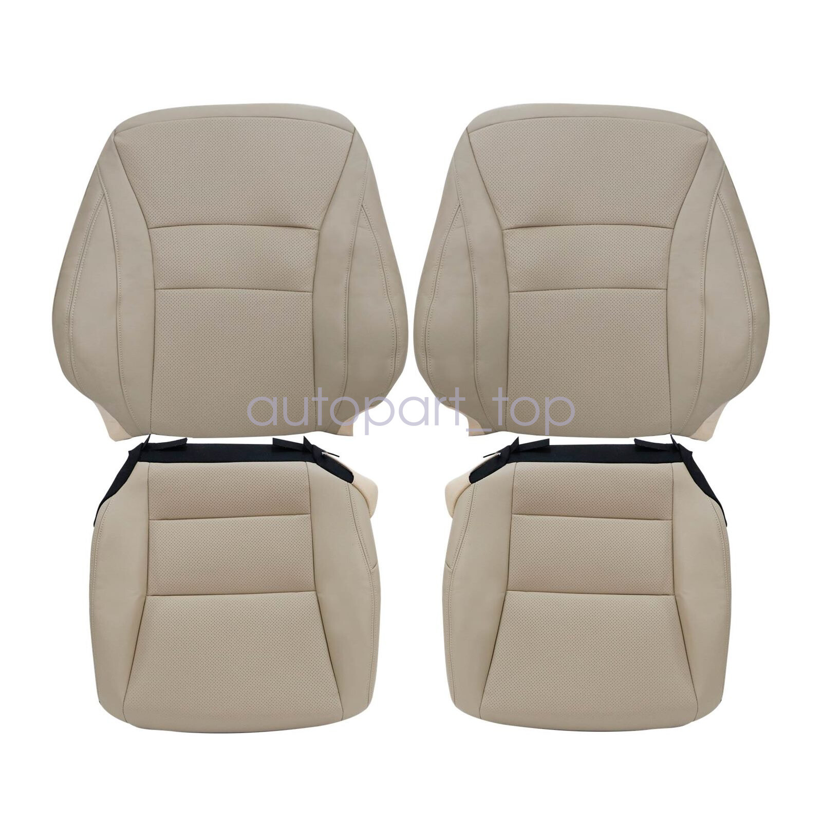 (Replacement) For 2013-2017 Honda Accord Bottom & Top Perforated Seat Cover Tan
