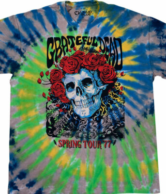 New GRATEFUL DEAD BERTHA 77LICENSED CONCERT BAND Tie Dye T SHIRT