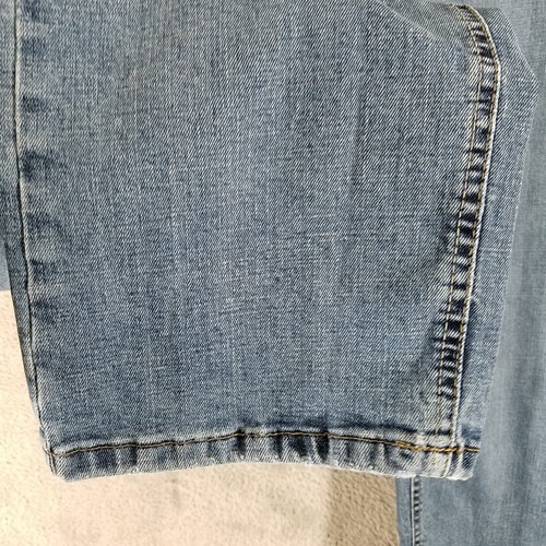 Jeans Wrangler da uomo 40x32 blu denim vestibilità regolare gamba dritta abbigliamento da lavoro - Foto 3 di 10