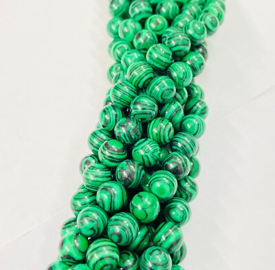 Malachite Beads 15  Strand   Smooth Round Healing Gemstones For Jewelry Making