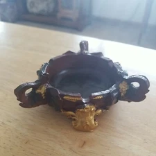 Tetra Elephants Bow ?~ Souvenir Ashtray ~ Hard Resin intricate design 