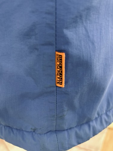 NAPAPIJRI Mens Small Fleece Lined Rain Forest Zip Jacket Smock Taped Seams Blue - Picture 9 of 24