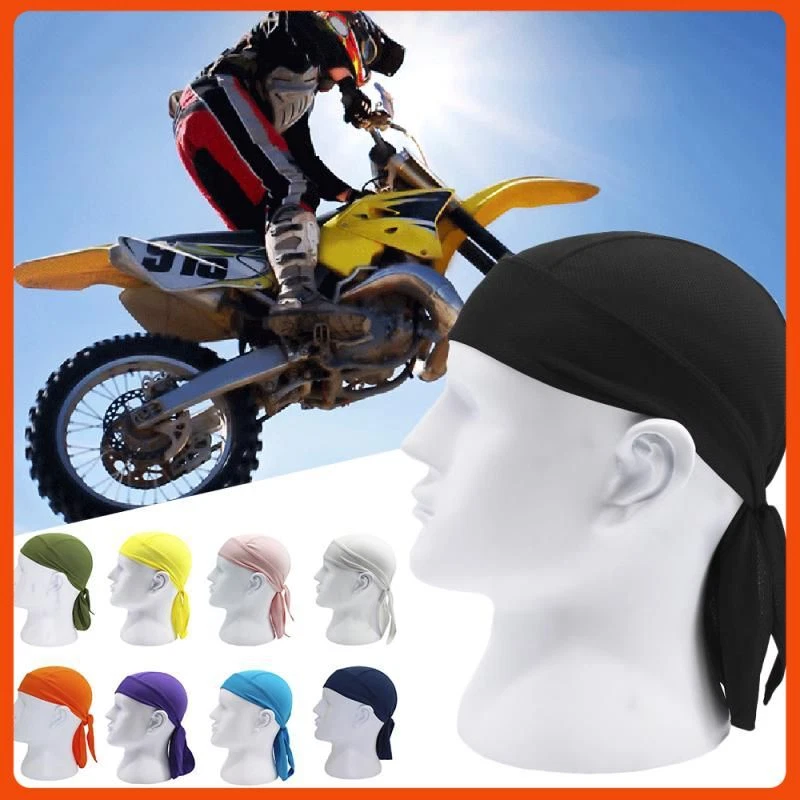 Gorra de ciclismo con calavera para hacer trapo envoltura para la cabeza gorro de motociclista ajustable pañuelo de secado rápido Foto 2 de 4