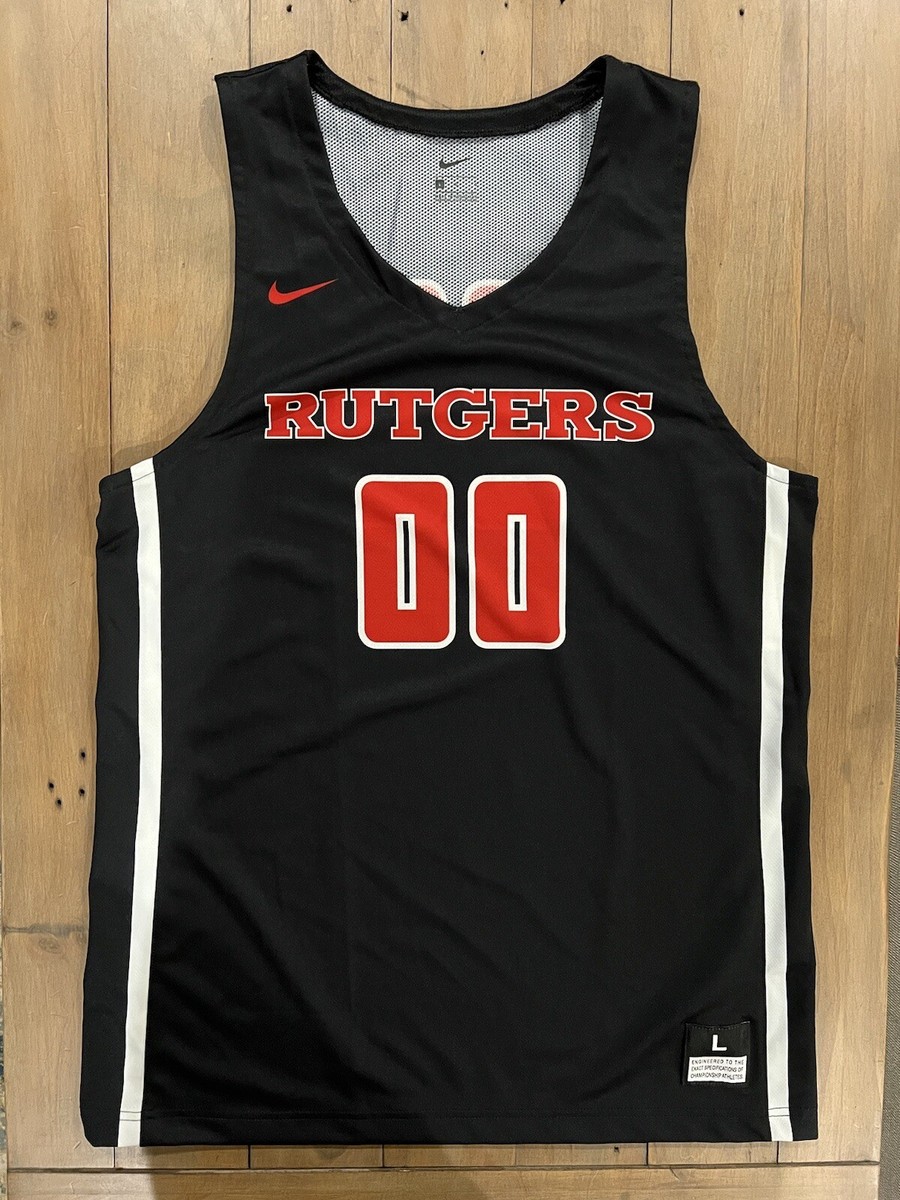 Nike Rutgers Scarlet Knights Elite Basketball Game Jersey Black