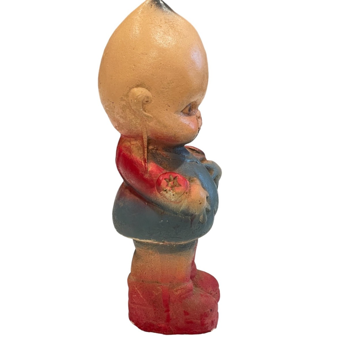 Vintage Chalkware Kewpie Doll Carnival Prize Figurine Chubby Belly