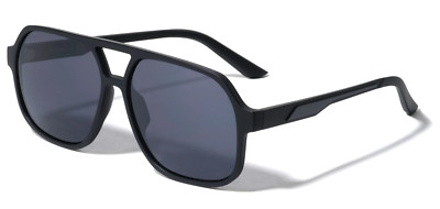 Flat Top Aviator Sunglasses for Men and Women 58mm (Gray Accent)