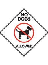 No Dogs Allowed - No Dog Exterior Rustproof Aluminum Sign or Vinyl Sticker