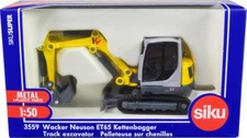 Wacker Neuson ET65 Track Excavator Yellow and Gray 1/50 Diecast Model by Siku