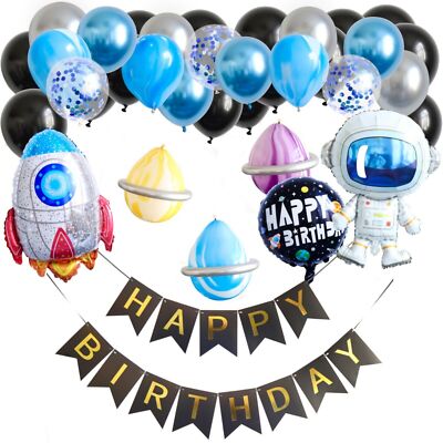 Luftballons Weltraum Astronaut Raumfahrt Space All Geburtstag Rakete Girlande 2