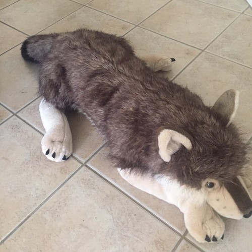 stuffed animal wolf large