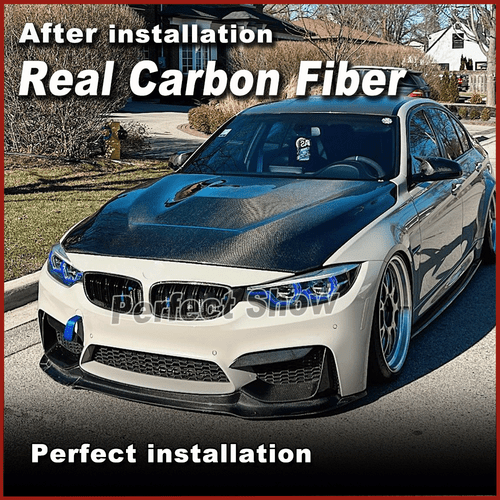 For BMW 3 4 Series F30 F32 F33 F36 REAL Carbon Bumper Engine Hood Bonnet Cover - Picture 5 of 14