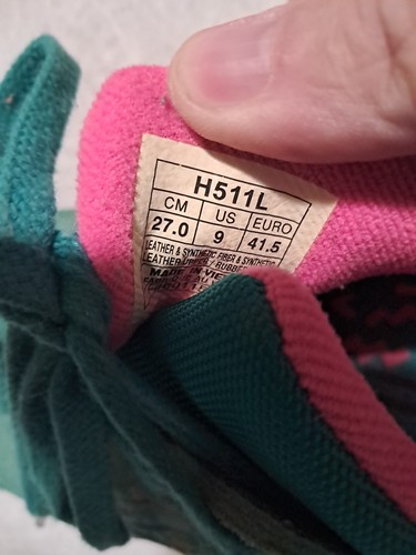 Men’s Asics Gel Lyte iii size 9 Green/Pink - Picture 7 of 8