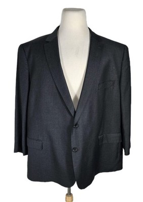 Giorgio Fiorelli Mens 52S Dark Gray Poly Viscos Med Weight Sport Coat B74