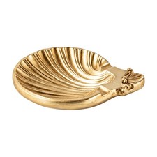 Dekoschale mit Muschelform muschelf&ouml;rmig Schmuckschale goldfarben f&uuml;r Leseecke