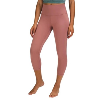 Lululemon Align High-Rise Crop 21 Brier Rose Pink Nulu Yoga Leggings SIZE 12