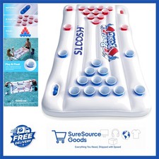 Floating Pool Accessories 6x3 FT Pong Toss Game with 10 Balls for Parties