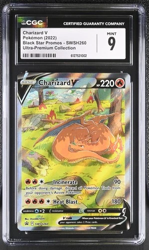 CGC 9 MINT Charizard V SWSH260 Black Star PROMO Ultra Premium UPC Pokemon