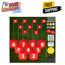 Backyard Golf Game 9 Hole Portable Outdoor Golf Bucket Game for Kids and Adults