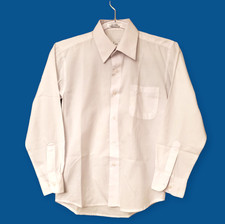 Enrico Rossini Boys White Formal Dress Shirt Long Sleeve Button Up  Size 12