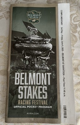 Historical 2025 Belmont @ Saratoga Friday 6/6 Program W/ Belmont Stakes Entries
