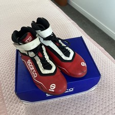 Sparco K-Pole Karting Boots Red Black Driving Go Kart Shoes UK Size 6.5 EU 40