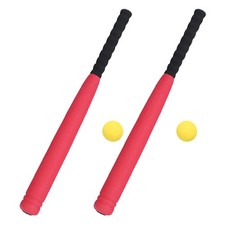 2 Sets Wear-resistant Baseball Interactive Kit Kids Baseballs Plastic Bat