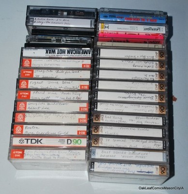 30 USED Cassette Tapes Blank Record Sony and EDK and a few others. AS IS!