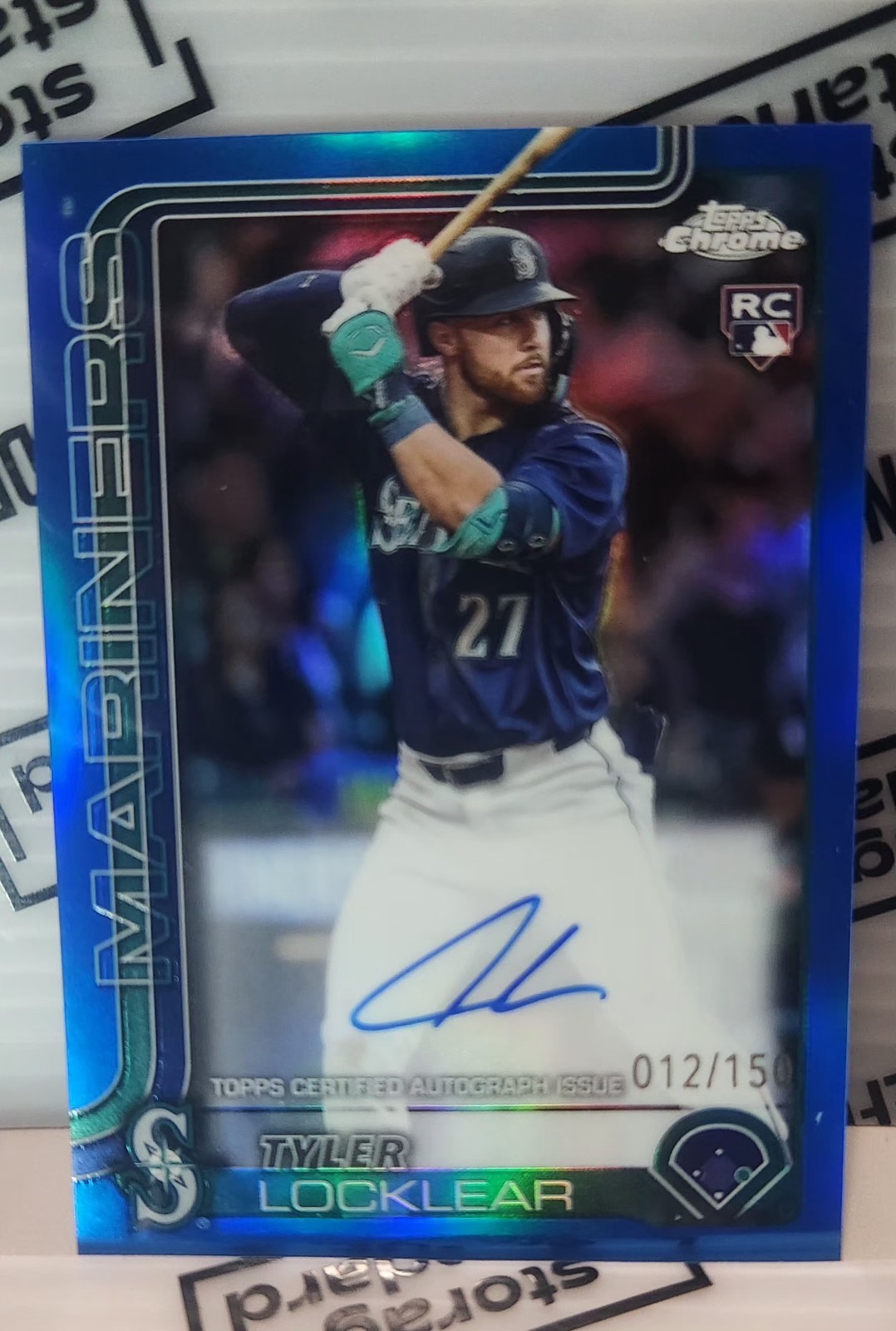 2025 Topps Chrome - Rookie Autographs Tyler Locklear  Blue Refractor 12/150 RC