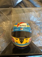 fernando alonso 1/2 scale f1 ferrari formula 1 helmet in display case