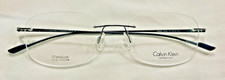 Calvin Klein 568/3 Titanium Airlock Eyeglasses Blue Rimless 53-19 Japan