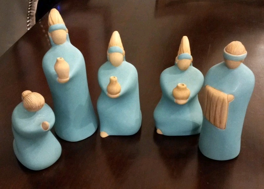 Jack Black 5 Piece NATIVITY SCENE Christmas NAVAJO Native ~ Signed