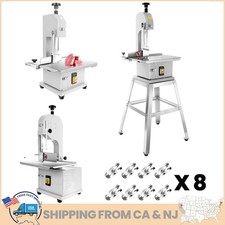 1000/1500W Electric Meat Bone Bandsaw Machine w/8 Blades Frozen Cutter for Beef